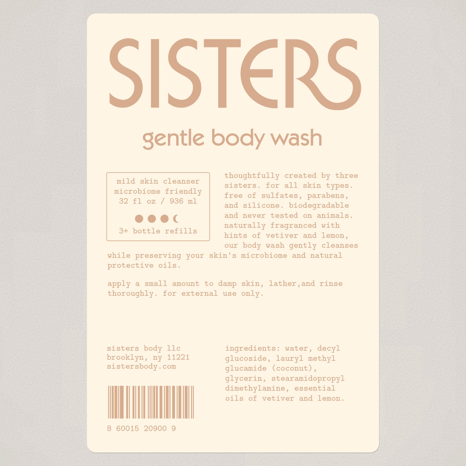 Gentle Body Wash 32 oz. bulk
