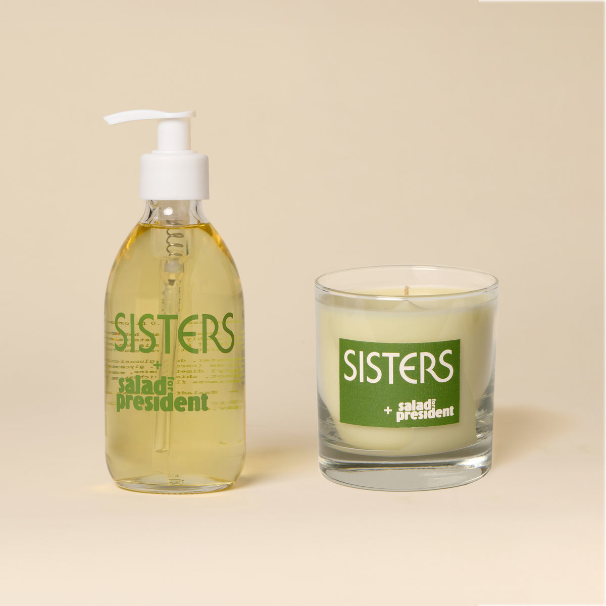 SALAD SET: soap + candle