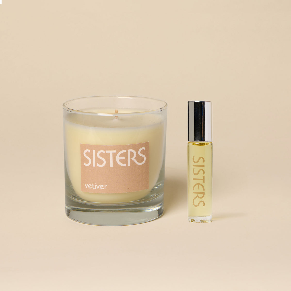 VETIVER set: scent oil + candle
